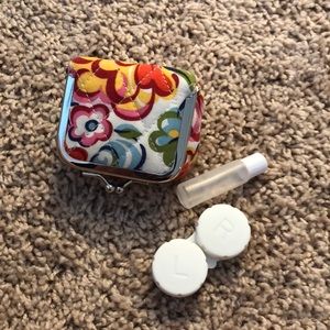Vera Bradley travel contact lens case HOPE GARDEN